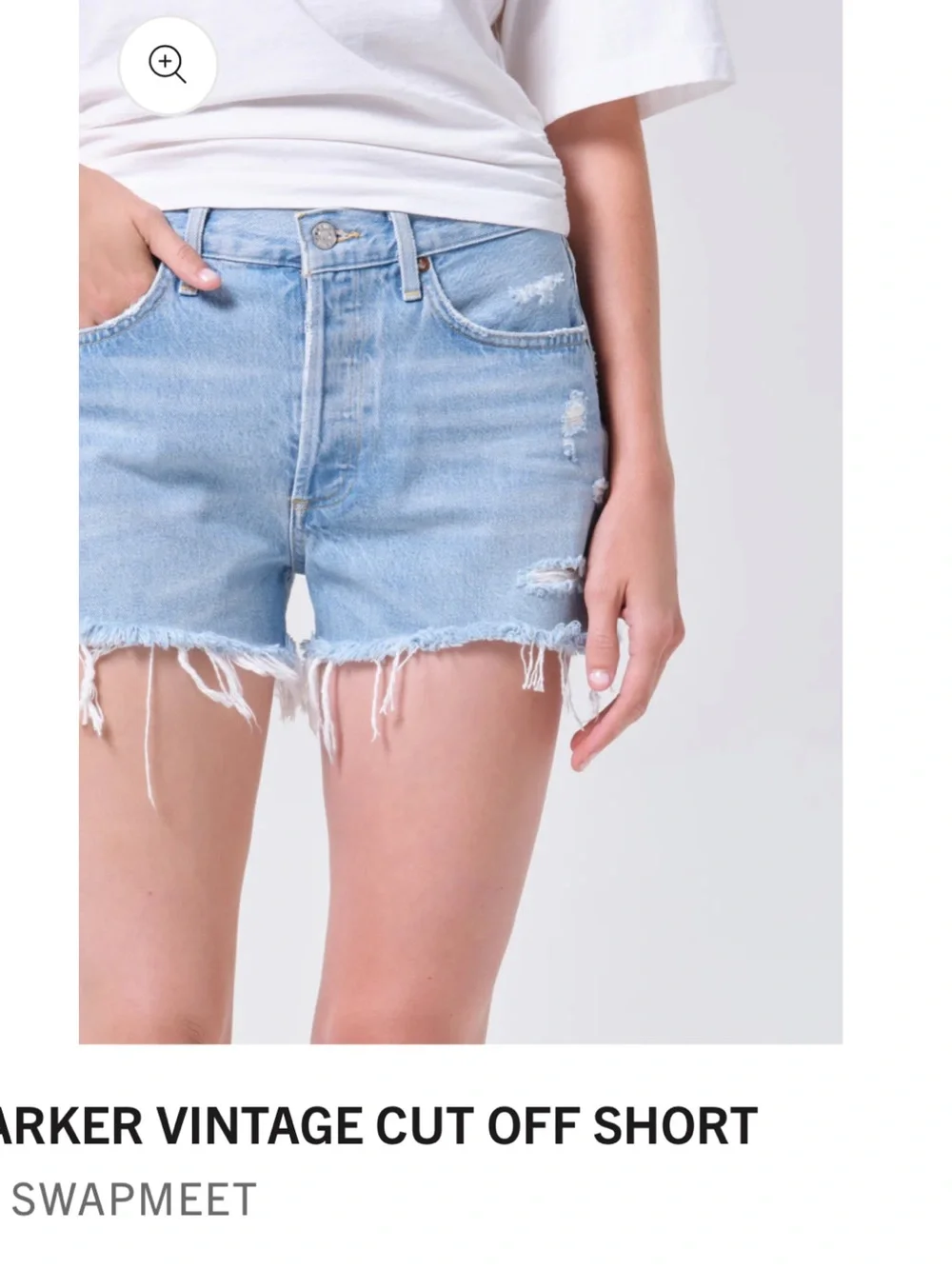 Agolde Parker Vintage Cut-Off Denim Shorts